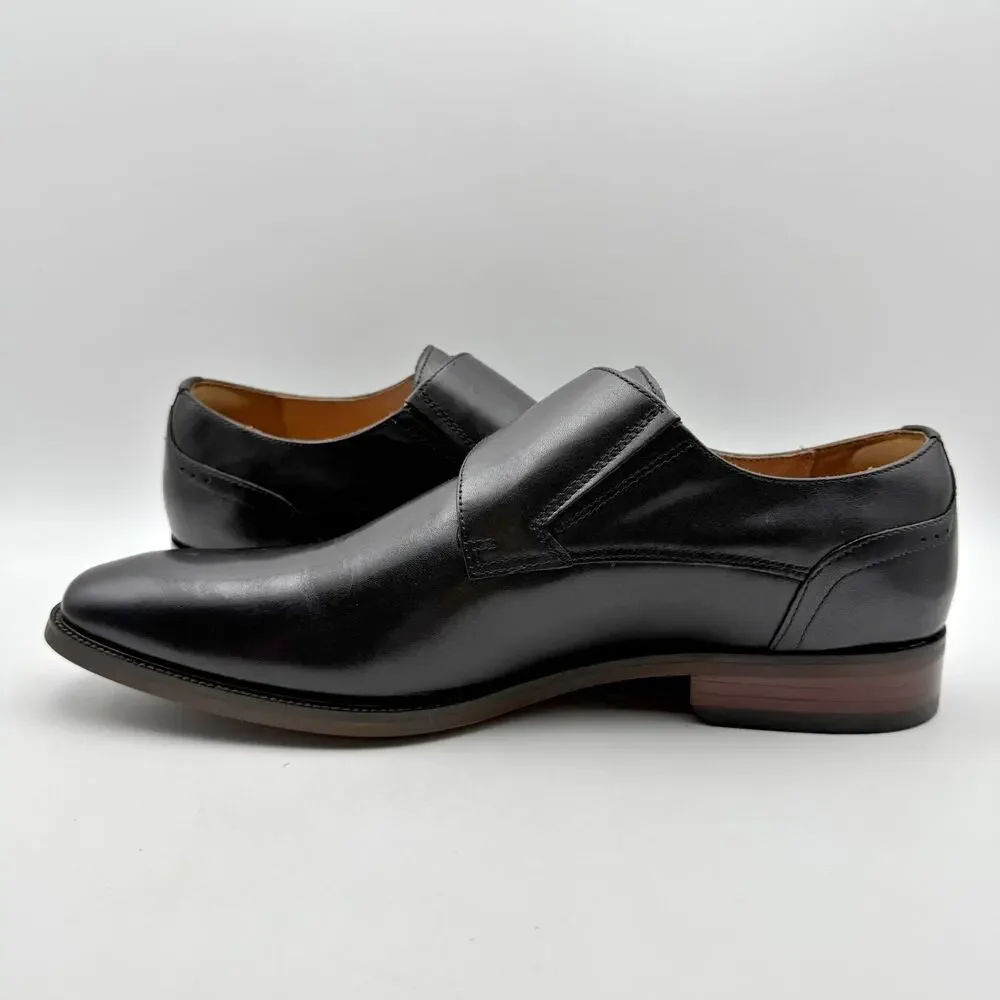 Florsheim Mens Sorrento Monk Strap Dress Shoes US 9.5 Wide Black Leather NIB
